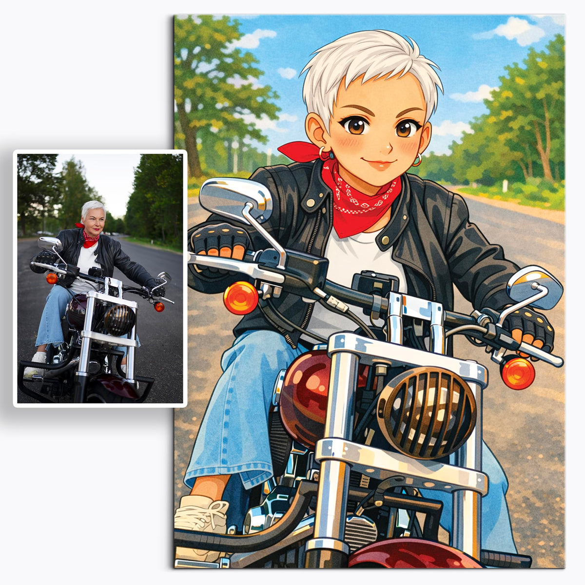 Caricature personnalisée d'après photo — Caricature style Manga