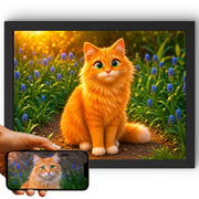 Portrait chat paysage, styles BD — Animation 3D