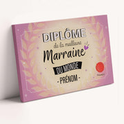 Diplôme humoristique personnalisé au prénom — Marraine