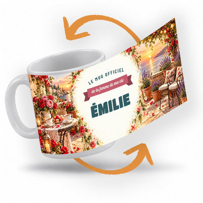 Mug couple personnalisé femme avec son prénom