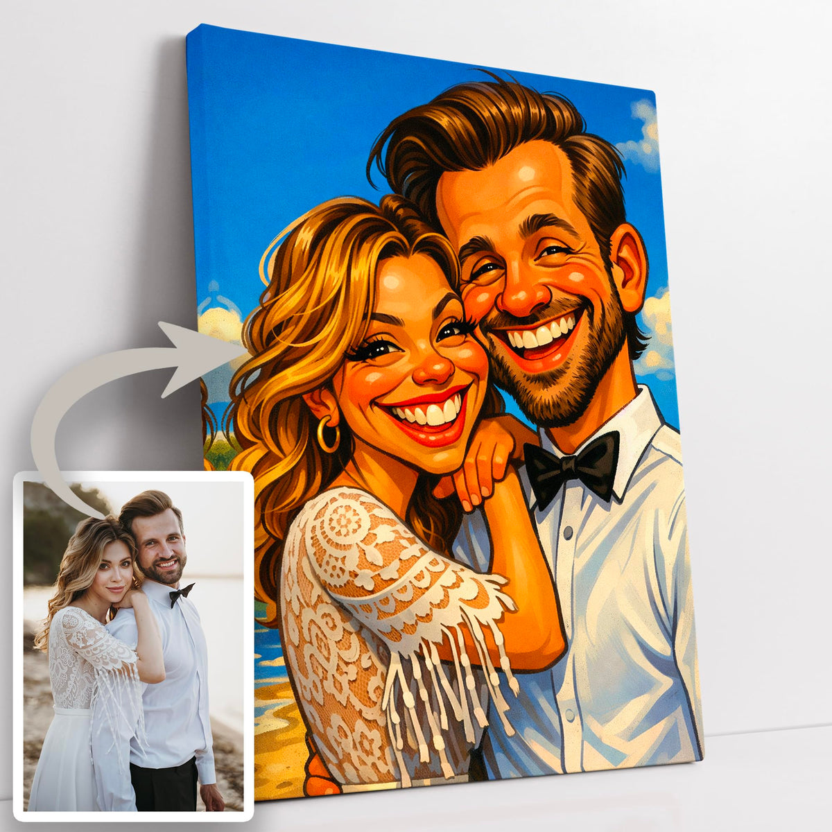 Caricature personnalisée d'après photo — Caricature drôle en couleur