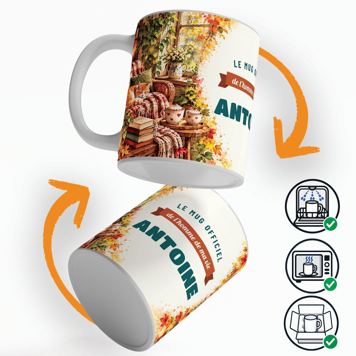 Mug couple personnalisé copain avec son prénom