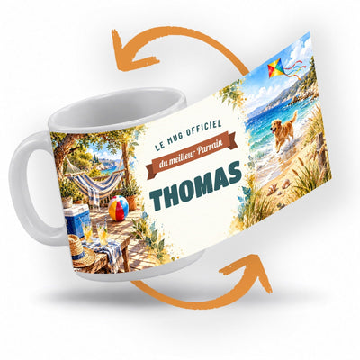 Mug personnalisé parrain avec son prénom