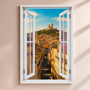 Trompe-l'œil fenêtre personnalisé, votre destination — Marseille Endoume