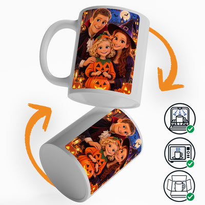 Mug d'Halloween d'après votre photo, en dessin animé 3D