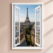 Trompe-l'œil fenêtre personnalisé, votre destination — Paris Haussmann