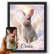 Portrait hommage animal d'après photo — Lapin en Couleur