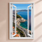 Trompe-l'œil fenêtre personnalisé, votre destination — Marseille Corniche