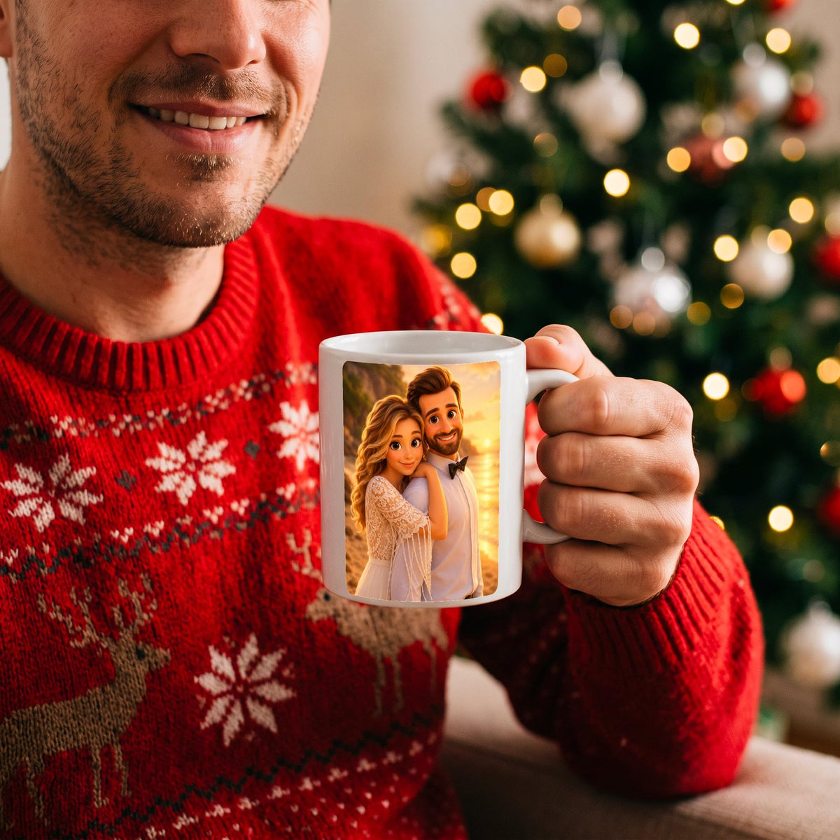 Mug d'après votre photo, en dessin animé 3D