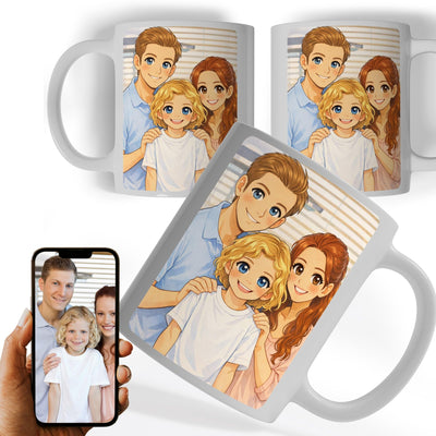 Mug manga personnalisé d'après votre photo