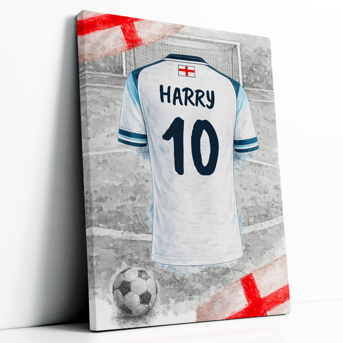 Maillot de foot personnalisé, nom et numéro — 2 - Angleterre