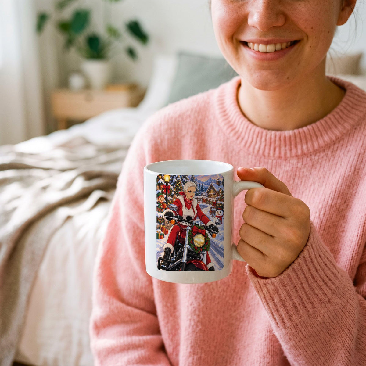 Mug manga de Noël d'après votre photo