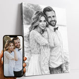 Style Votre photo transformée en portrait au crayon gris