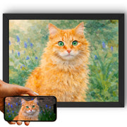 Portrait chat paysage, styles d'artiste — Aquarelle