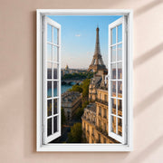 Trompe-l'œil fenêtre personnalisé, votre destination — Paris Tour Eiffel