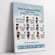 Affiche des ablutions illustrée, 4 versions — Garçon