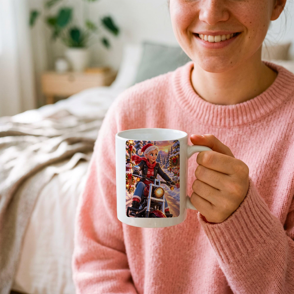 Mug de Noël d'après votre photo, en dessin animé 3D