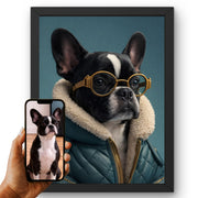 Déco murale portrait chien ou chat costumé d'après photo — Urbain