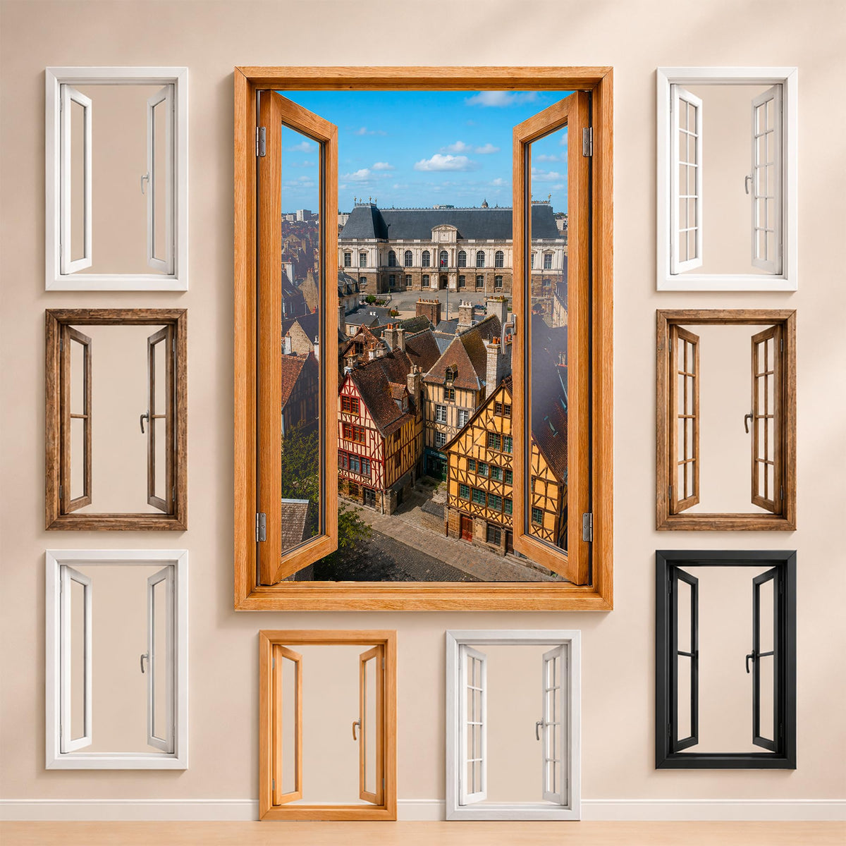 Trompe-l'œil fenêtre personnalisé, votre destination — Rennes