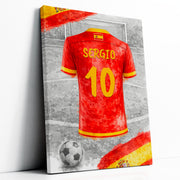 Maillot de foot personnalisé, nom et numéro — 6 - Espagne