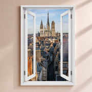Trompe-l'œil fenêtre personnalisé, votre destination — Rouen