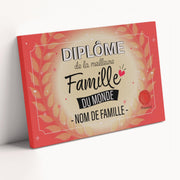 Diplôme humoristique personnalisé au prénom — Famille