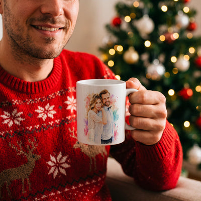 Mug d'après votre photo, en éclats de couleurs