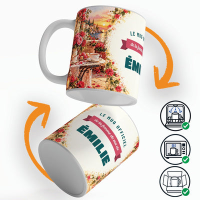 Mug couple personnalisé femme avec son prénom