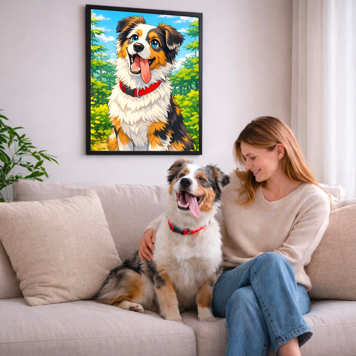 Portrait chien manga et caricature — Style Manga