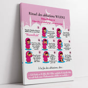 Affiche des ablutions illustrée, 4 versions — Fille