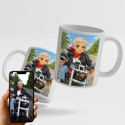 Mug manga personnalisé d'après votre photo