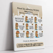 Affiche des ablutions illustrée, 4 versions — Femme