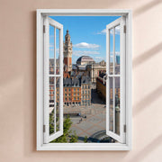 Trompe-l'œil fenêtre personnalisé, votre destination — Lille