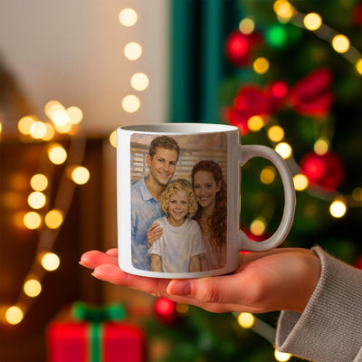 Mug d'après votre photo, en peinture à l'huile