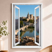 Trompe-l'œil fenêtre personnalisé, votre destination — Avignon