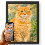 Portrait chat d'après photo, styles d'artiste — Aquarelle