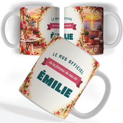 Mug couple personnalisé femme avec son prénom