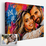 Style Votre photo transformée en portrait street art graffiti, format paysage