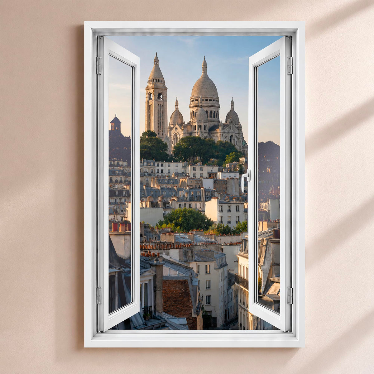 Trompe-l'œil fenêtre personnalisé, votre destination — Paris Montmartre