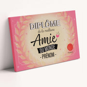 Diplôme humoristique personnalisé au prénom — Amie