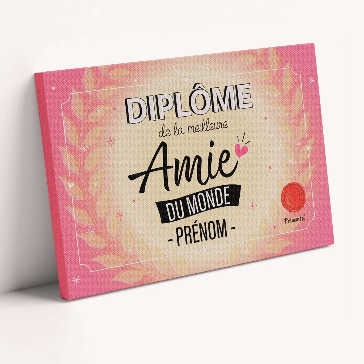 Diplôme humoristique personnalisé au prénom — Amie