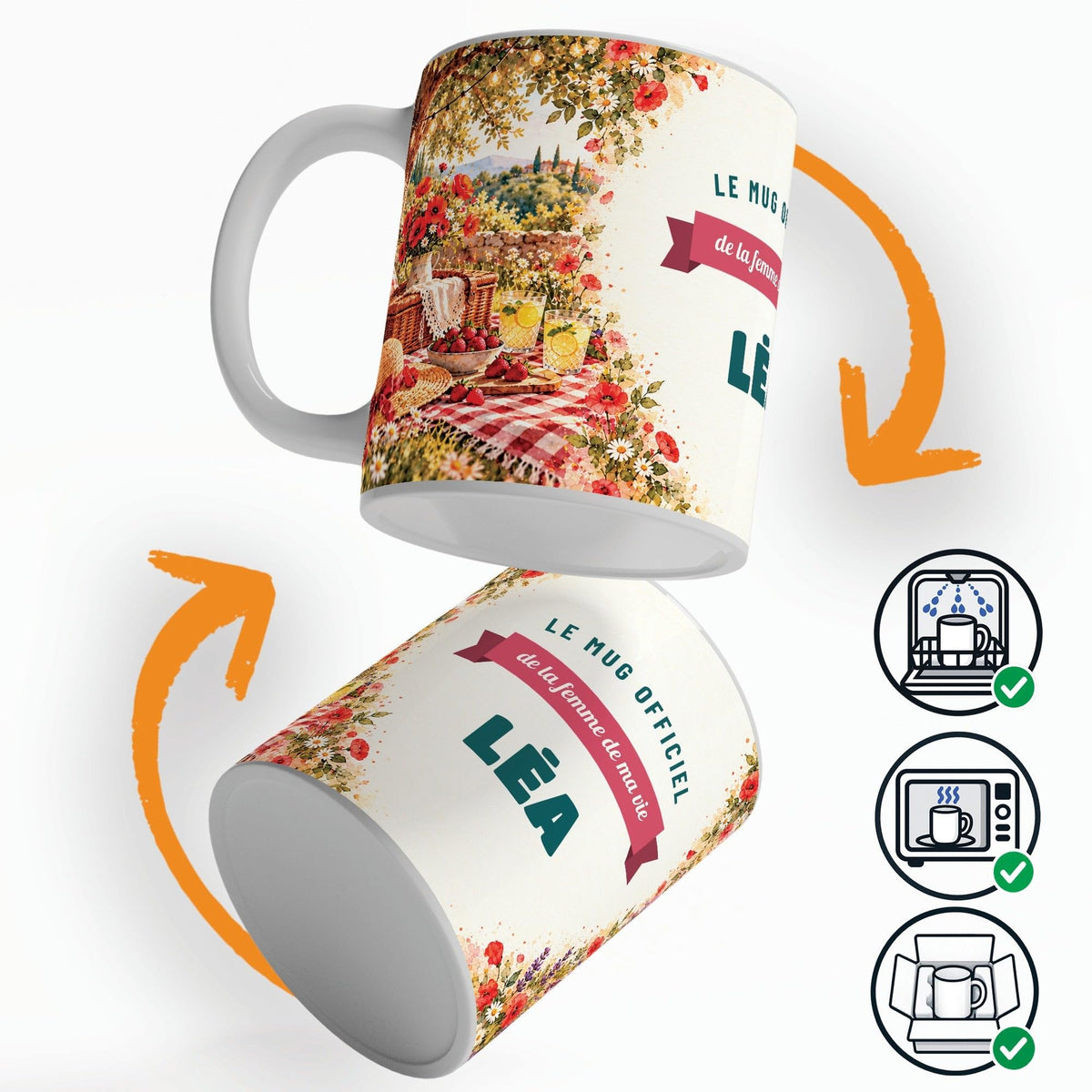 Mug couple personnalisé copine avec son prénom