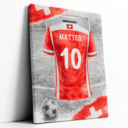Maillot de foot personnalisé, nom et numéro — 12 - Suisse
