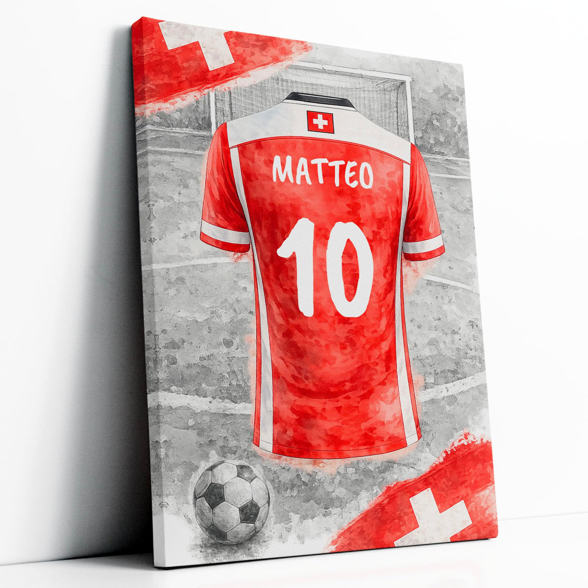 Maillot de foot personnalisé, nom et numéro — 12 - Suisse