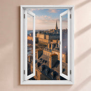 Trompe-l'œil fenêtre personnalisé, votre destination — Saint-Malo