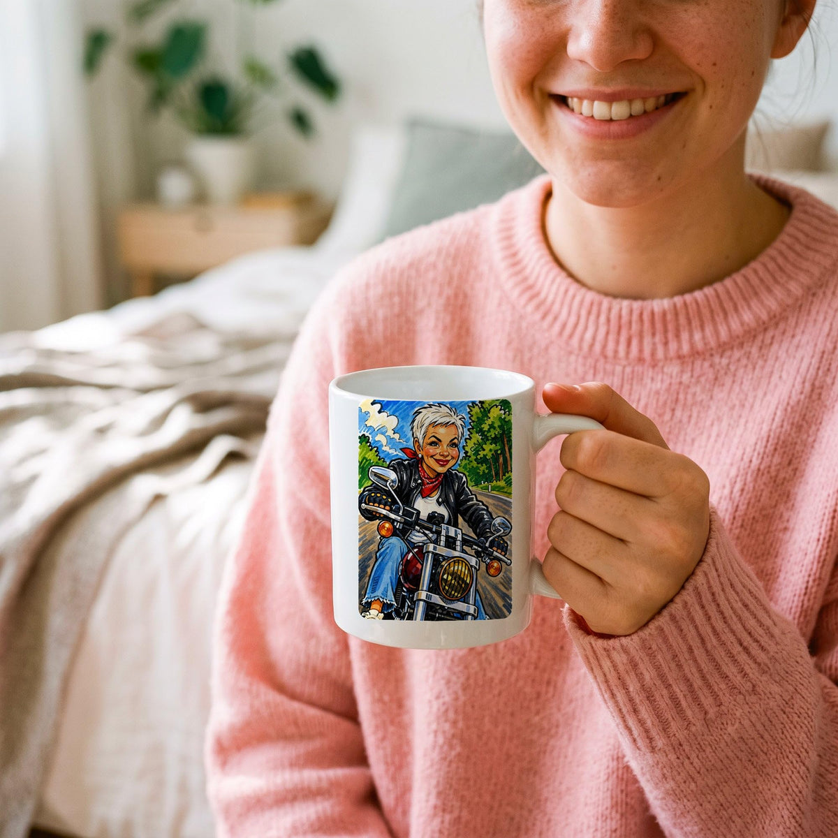 Mug caricature d'après votre photo, en couleur