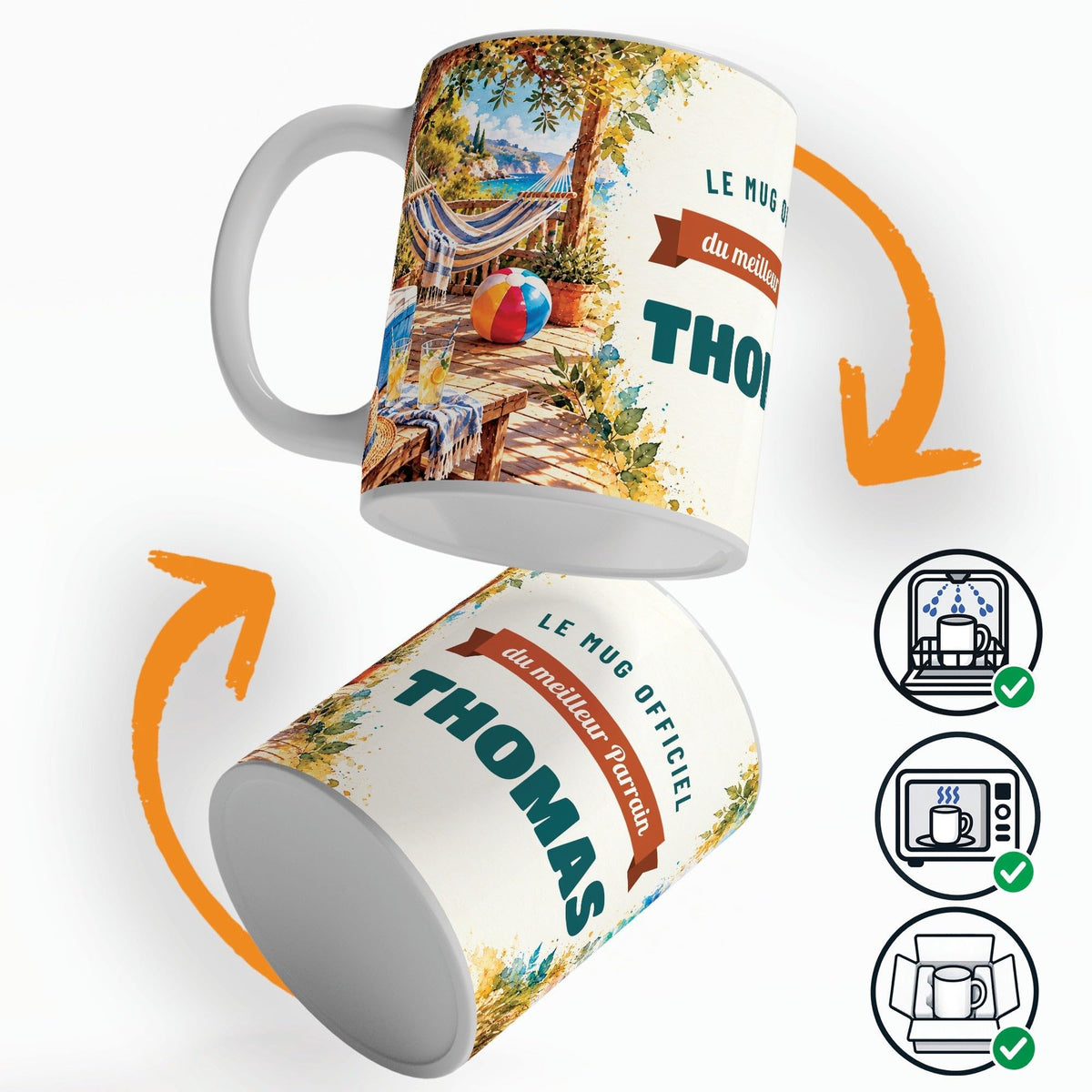 Mug personnalisé parrain avec son prénom