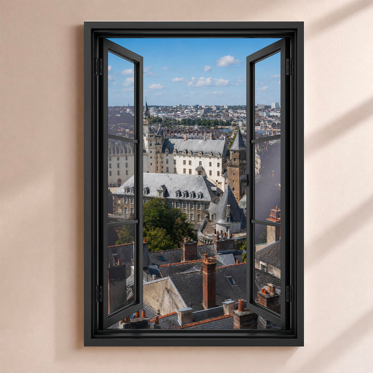 Trompe-l'œil fenêtre personnalisé, votre destination — Nantes