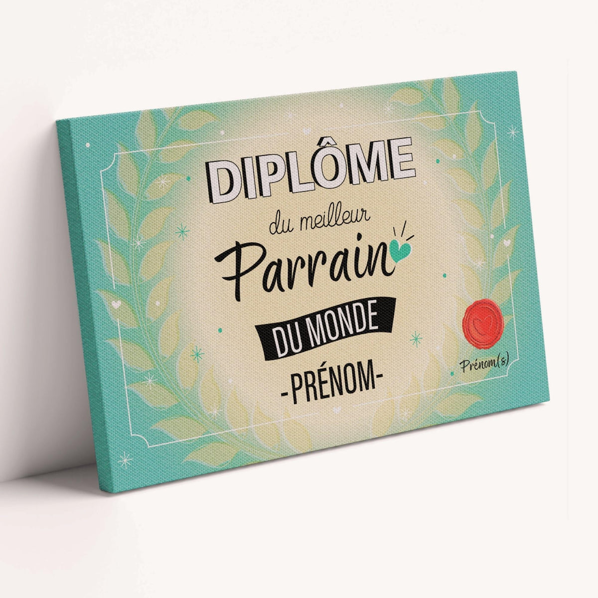 Diplôme humoristique personnalisé au prénom — Parrain
