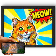 Portrait chat paysage, styles d'artiste — Pop Art
